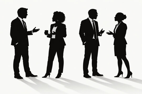 Professionals networking at a business event