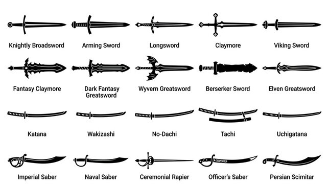 Collection of Diverse Historical and Fantasy Swords