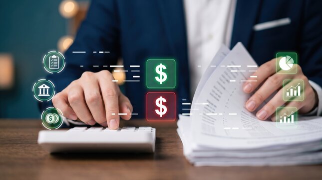 Accountants analyze company financial statements through budget planning, revenue tracking, cost control strategies, profitability assessment, and comprehensive business performance evaluation.