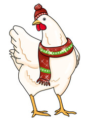 santa claus chicken for christmas and winter © InaLaila