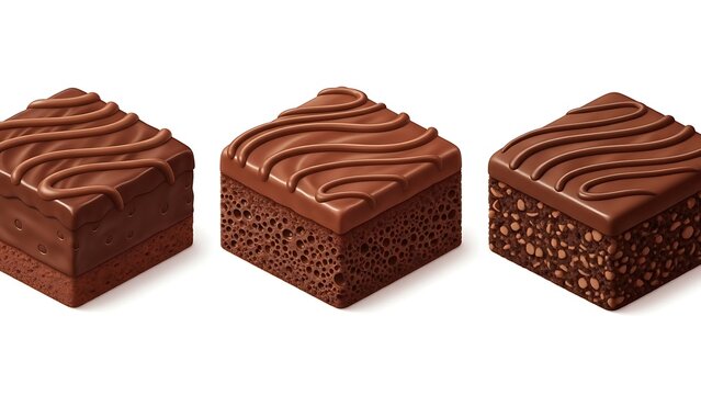 Chocolate Layer Cake Squares with Decorative Frosting