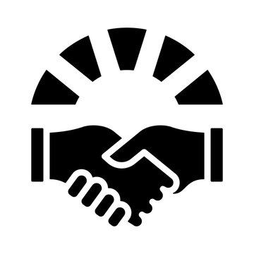 Partnerships Icon - Solid Black