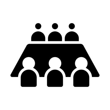 Conference Icon - Solid Black