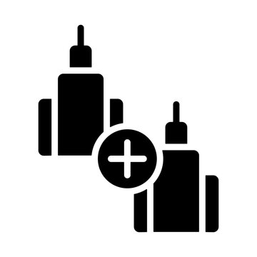 Mergers And Acquisitions Icon - Solid Black