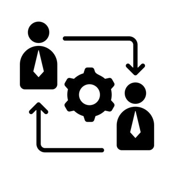 Change Management Icon - Solid Black