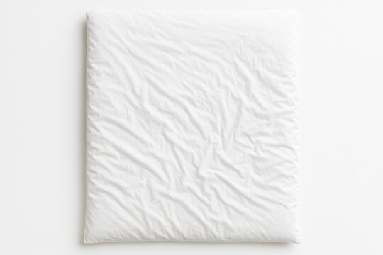Crisp white pillowcase on display.