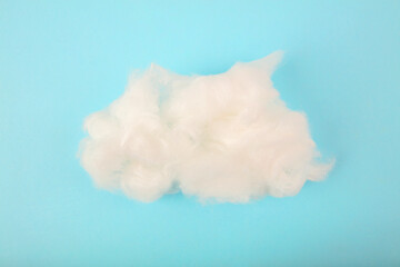 White cotton wool cloud on light blue background © Светлана Лазаренко