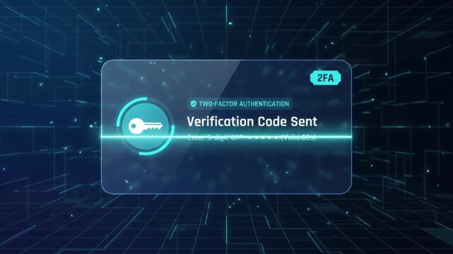 2FA Verification Code Sent HUD Card