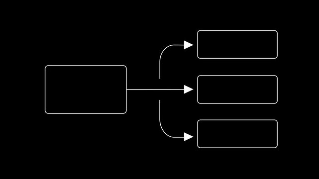 flowchart node connection animation infographic element motion graphics.