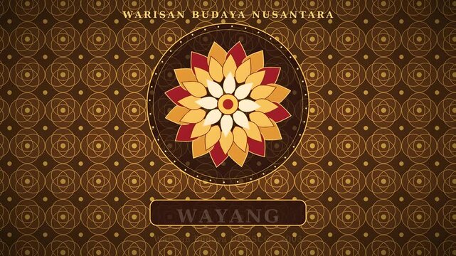2D Motion Graphics of Indonesian Cultural Heritage featuring Borobudur Temple silhouette, traditional Batik patterns, and UNESCO heritage texts.