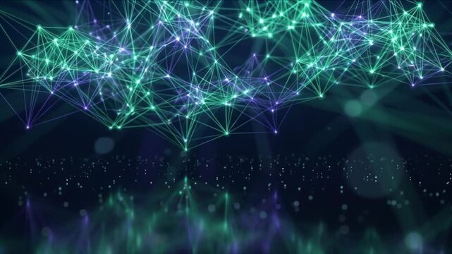 光の量子神経ネットワークとデータハブが連動するサイバー空間背景