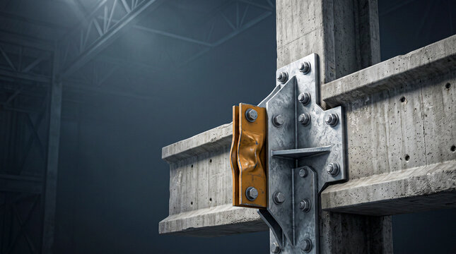 Reinforced concrete beam joint illustrating structural resilience and engineered redundancy