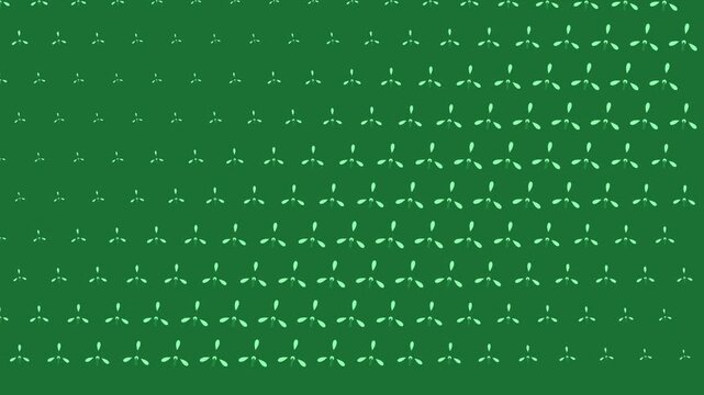 Abstract digital green leaf pattern animation looping graphic background motion design texture wit