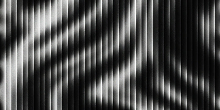 Abstract background with vertical stripes and flowing light waves, creating a dynamic moire pattern effect in monochrome black and white