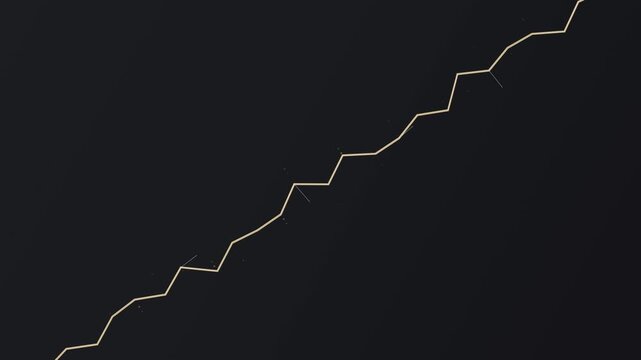 High-contrast minimalist motion graphic of a sharp tectonic earth fissure tearing diagonally across dark slate, pulsing magma light, and snapping shut.