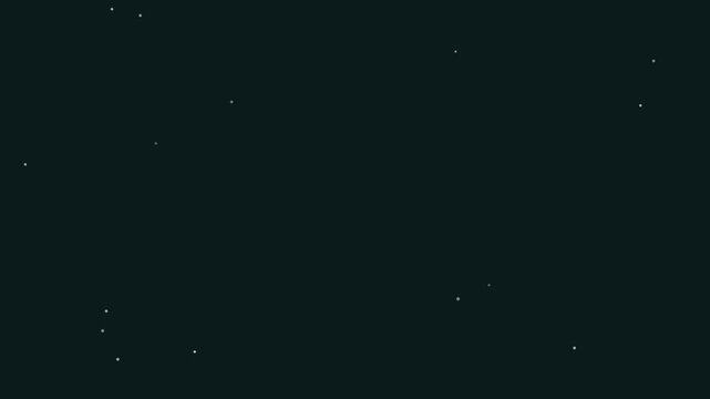 Animated festive sparse snow background slow fall in a minimal flat vector style, teal and turquoise on a dark background. Smooth 4K seamless loop with calm motion and plenty of empty space for text. 