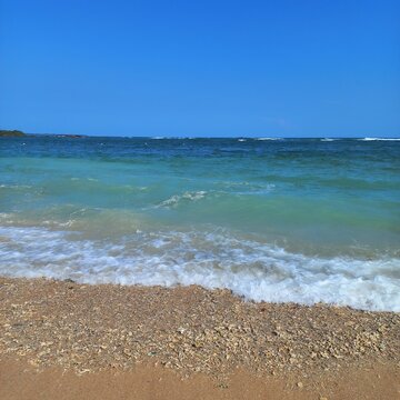 Crystal Clear Turquoise Water Meeting the Shore, Matara, Sri Lanka
