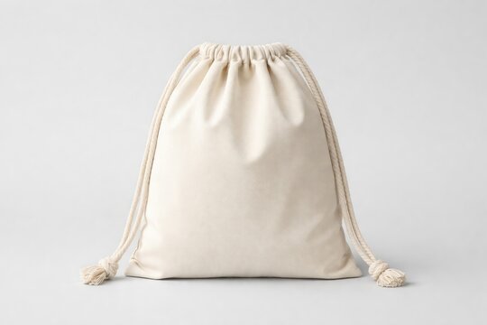 Minimalist drawstring cotton bag