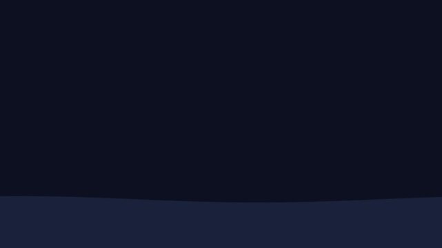 Seamless 4K looping winter holiday animation: cold color field two tones. Flat vector shapes in deep blue on a dark background with generous copy space for your own greeting or title. Horizontal 16:9 