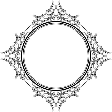 Luxury Black Circular Ornamental Frame Vector Design on White Background. Perfect for premium luxury branding, wedding invitations, certificate borders, labels, and decorative design projects. 130