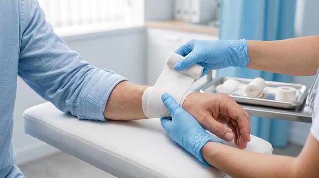 Healthcare worker collecting blood sample from patient arm, symbolizing medical testing, diagnosis, laboratory analysis, and health monitoring