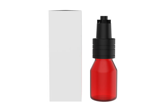 Dropper Bottle Mockup Isolated On White Background. 3d illustration