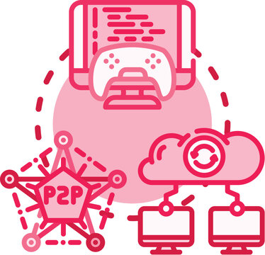 Successor programming language concept. Optimization paradigm, modularity interoperability, abstraction expressiveness icon vector illustration