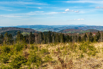 View from Chotarny kopec hill in Javorniky mountains in Slovakia © honza28683