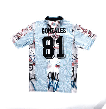 Kent, uk, 01.01.2026 adidas Skateboarding Mark Gonzales "Gonzales" Football Jersey Skate Copa Collection. Retro football inspired skate fashion.