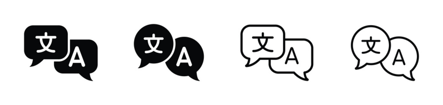 Language translation vector icon se. translation icon signs