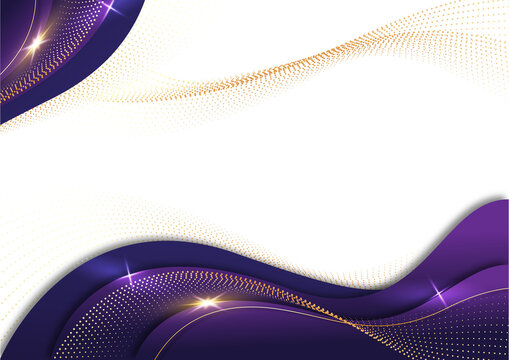 luxury abstract purple gold curve for corporate certificate background template