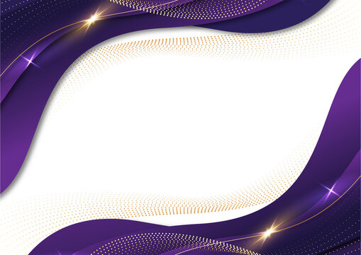 elegant abstract amethyst gold wave for corporate certificate background design