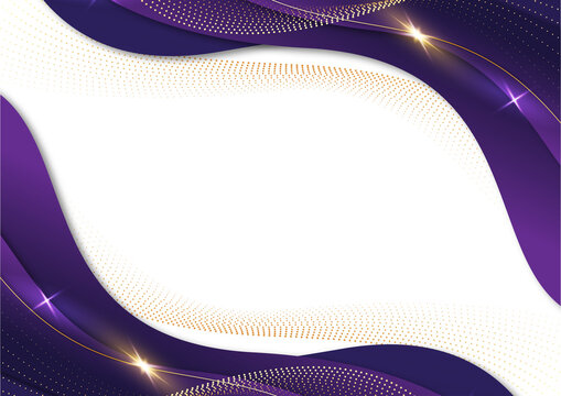 premium abstract amethyst gold wave for corporate certificate background design