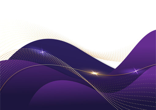 premium abstract purple gold curve for corporate banner background template