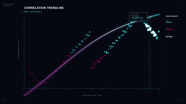 Data Analytics Correlation Trendline Visualization