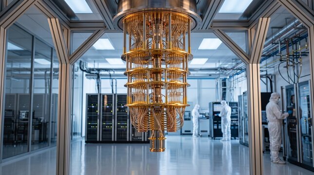 Quantum computer with golden cooling structure in a laboratory
