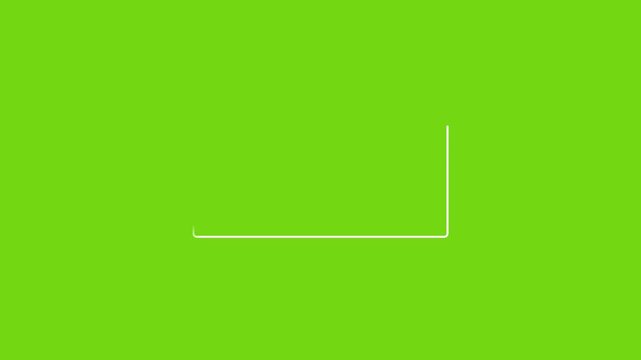 Simple White On Air Rectangle Text Animation on Black and Green Screen