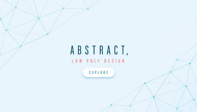 Abstract polygonal structure background of cyberspace in geometric style vector