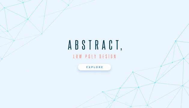 Abstract polygonal structure background of cyberspace in geometric style vector