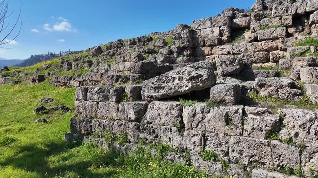 Ruins of Ancient Edessa at Archaeological Site of Longos, Central Macedonia, Greece