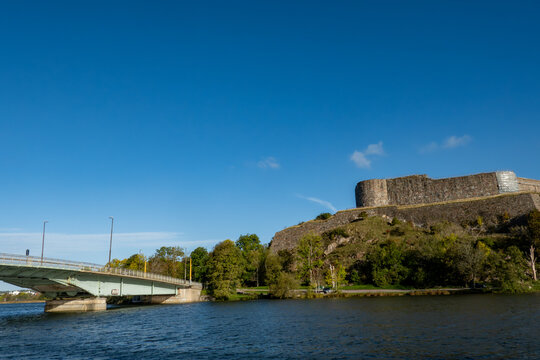Kungalv,  Sweden Oct 6, 2026 The historic Bohus Fortress the 1300s on the G&ouml;ta &Auml;lv river.