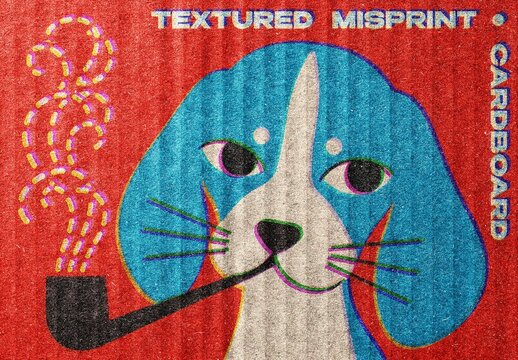 Textured Misprint Text Effect For Poster And Social Media Design