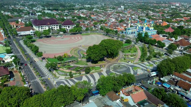 Vibrant Urban Landscape and Architectural Beauty of Alun Alun Tuban Indonesia in Daylight