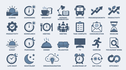 Naklejka premium Collection of diverse modern flat design icons and symbols 1.