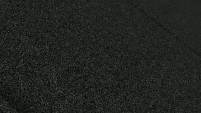 Rich Cinematic Movement Along Italian Charcoal Melange Flannel Wool Fabric with Angled Perspective, Soft Shadows and Subtle Blended Fiber Patterns