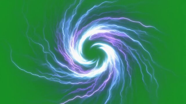 Rotating Plasma Whirlpool on Chroma Green