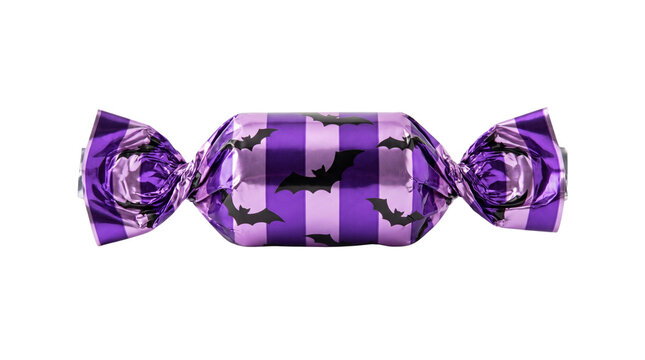 Wrapped Halloween Candy Isolated 3D Render for Autumn Retail Banner - Party Invitation - and Packaging Design Mockup