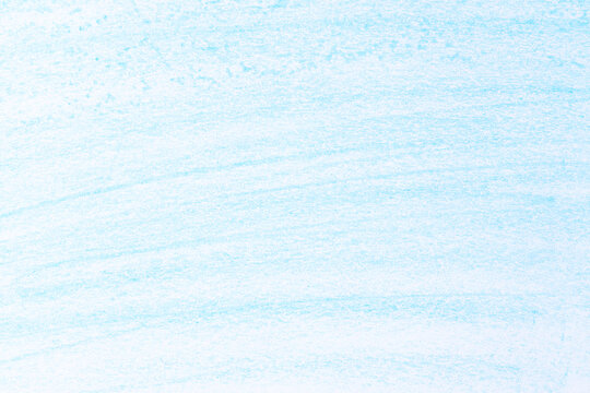 Light Blue Crayon Scribbles Texture on White Paper