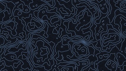 Dark Blue Topographic Map Contour Lines Abstract Background © Nusrat007