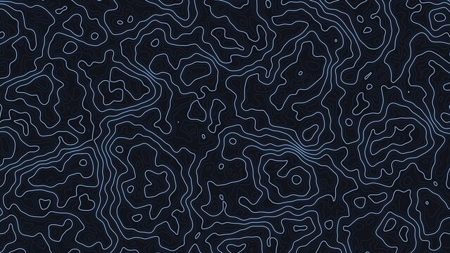 Dark Blue Topographic Map Contour Lines Abstract Background